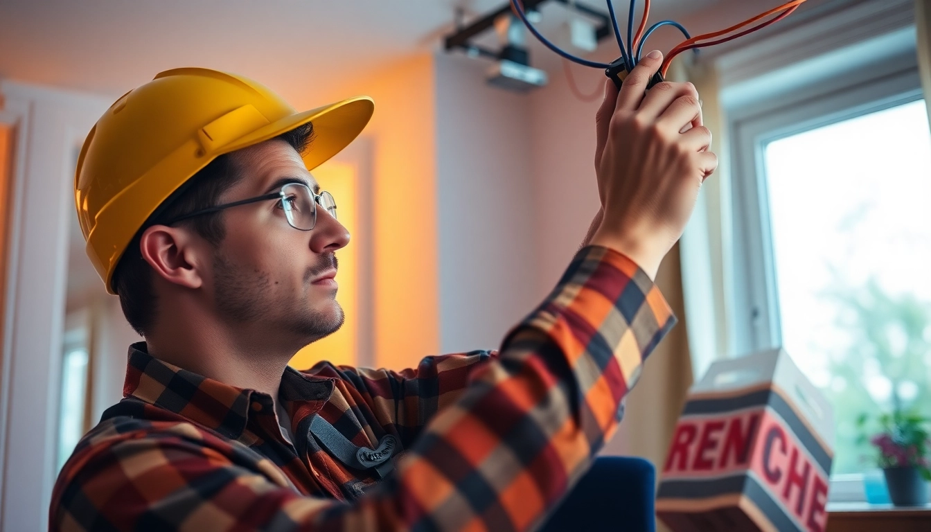 Expert Elektriker Notdienst repairing electrical issues efficiently in a home environment.