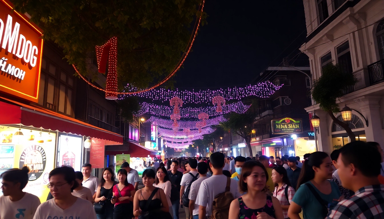 Experience the vibrant nightlife in Ho Chi Minh through 호치민 황제투어 에코걸 후기 showcasing lively interactions.