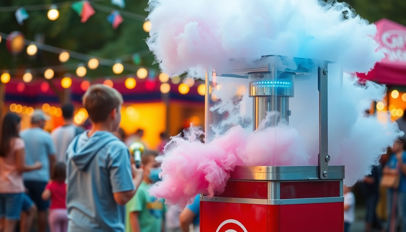 Enjoy a Cotton Candy Machine Rental at your next party, perfect for kids and events with color and fun.