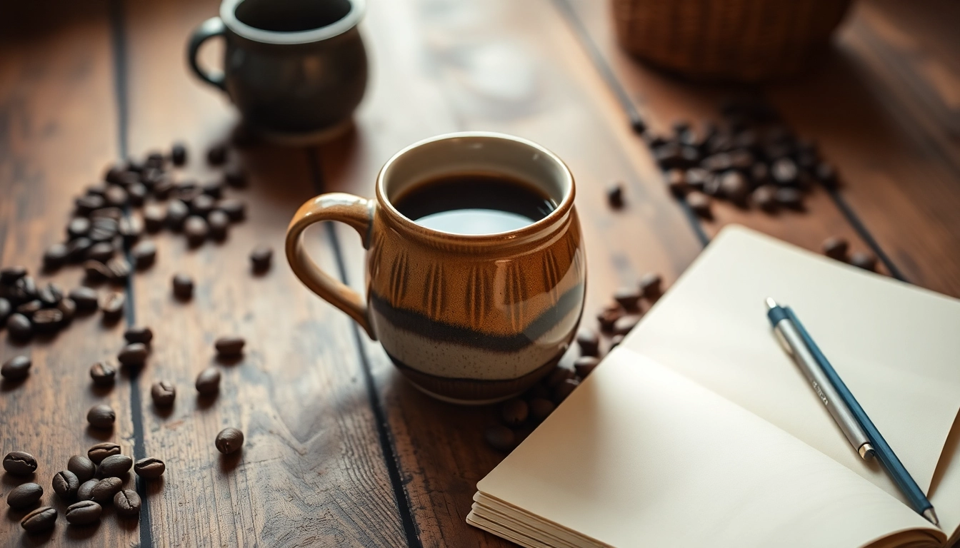 Get More Info on the unique design of this ceramic mug surrounded by coffee beans.