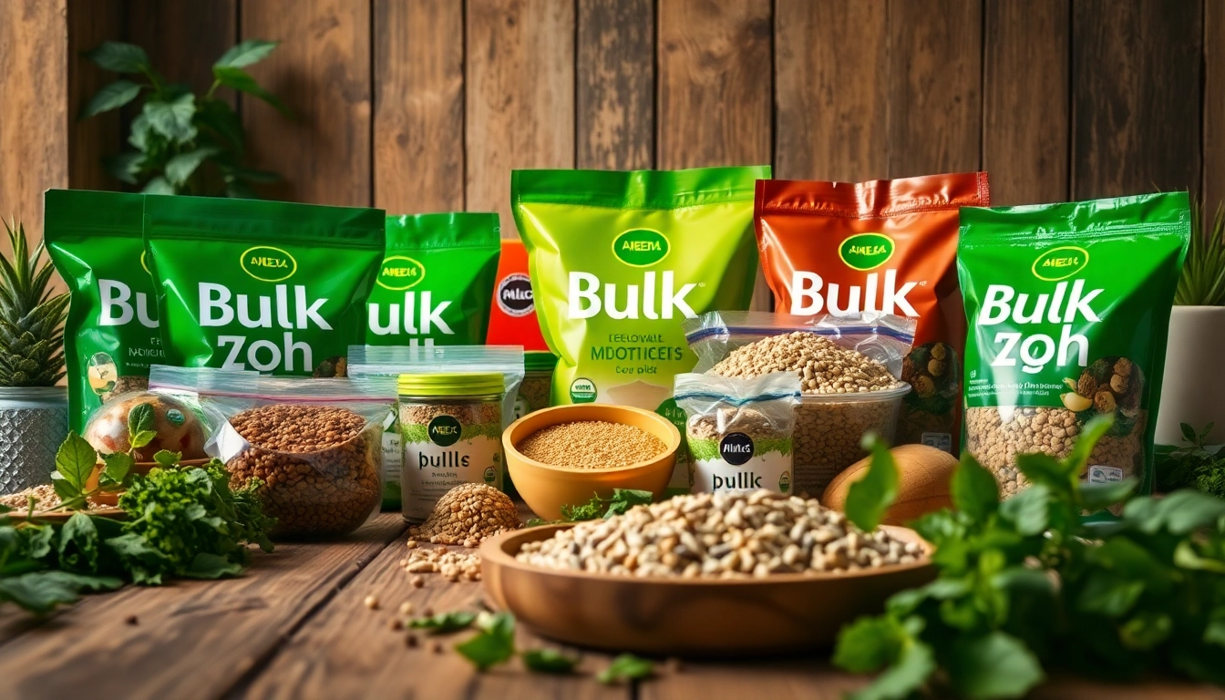 Showcase Bulk 7oh products arranged aesthetically, highlighting their natural ingredients and vibrant packaging.