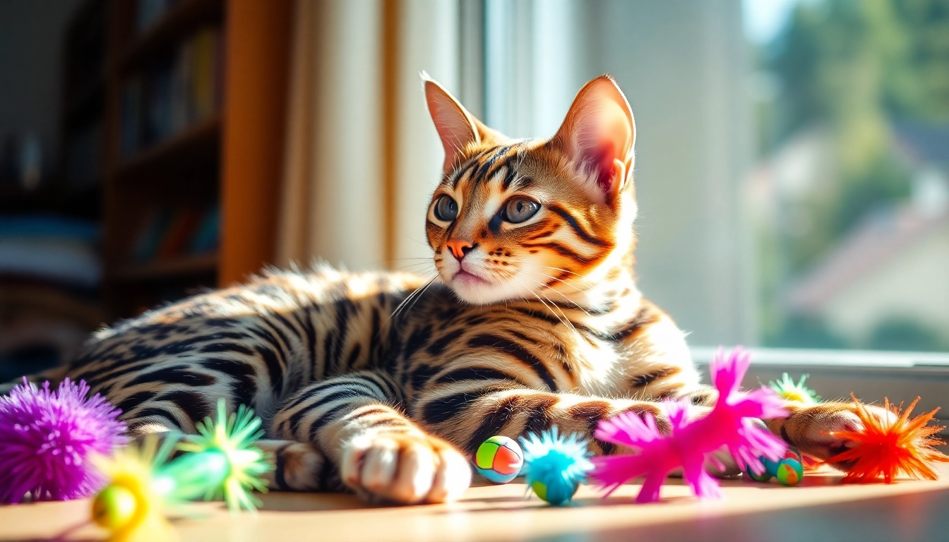 Playful Bengal cat in a sunlit room, showcasing Registered Bengal Breeder qualities.